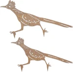 2 Pcs Roadrunner Garden Art Metal Yard Decorative Stakes Retro. Fixed Price $17.14.