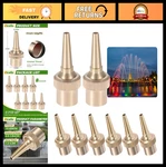 8 Pcs 1/2" Brass Fountain Nozzle Set - Adjustable Jet Heads For Garden Pond &. Fixed Price $39.99.