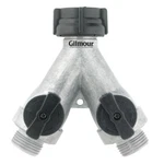 Gilmour 800214-1001 Metal Threaded Male Y-hose Connector 3/4 In. With Shut Offs. Fixed Price $14.63.