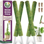 Duspro Green Stackable Mesh Moss Pole For Climbing Vines, 4PCS. Fixed Price $52.99.