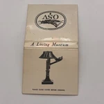 Old Sturbridge Village New England Lamp Vintage Matchbook Cover MM4-3. Fixed Price $13.50.