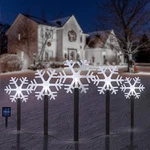 Brightdeck Snowflake Solar Christmas Decorations Outdoor, 5 Pack Led Pathway .... Fixed Price $28.80.
