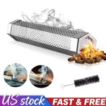 Pellet Smoker Tube Set 12" Stainless Steel Bbq Wood W/brush Stock. Fixed Price $10.89.