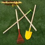 Kid's Garden Tool Set With Long Wood Handles, 4-PIECE. Fixed Price $30.34.