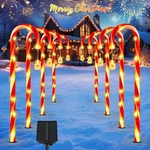 Lewondr 41" Solar Christmas Candy Cane Lights Outdoor, Upgraded Pathway Stake.... Fixed Price $49.58.