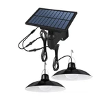 Solar Double Head Ceiling Pendant Light W/remote Outdoor Indoor Lamp Waterproof. Fixed Price $25.99.