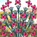 Tujoe 18 Pcs Butterfly Garden Stakes Decorative, Solar Moving Fluttering. Fixed Price $85.97.