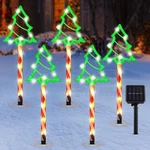 Lewondr Solar Christmas Pathway Lights, 5 Pcs Decorations Out.... Fixed Price $34.69.
