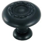 (5 Pack) 1-1/4 Inch Rope Twist Knob Flat Black. Fixed Price $11.60.