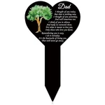 Father's Day Memorial Stakes Dad Metal Heart Cross Grave Markers Garden.... Fixed Price $24.29.