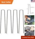 Durable 50 Pack 12 Inch Landscape Staples - Galvanized Garden Anchors For Fabric. Fixed Price $37.99.