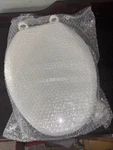 Elongated Toilet Seat Slow Close, Quiet Cover With Never Loosen. Fixed Price $25.99.