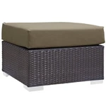 Modway Convene Outdoor Fabric Square Ottoman, Espresso Mocha EEI-1911-EXP-MOC. Fixed Price $244.99.