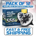 8-12SOLAR Led Ground Outdoor Buried Disk Lighting Landscape Pathway. Fixed Price $30.56.