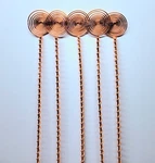 Electroculture 24" Copper Forever Plant Stakes W/ Sun Spiral Top - Set Of 5. Fixed Price $97.48.