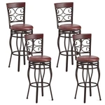 Costway 4 Vintage Bar Stools Swivel Padded Seat Bistro Dining Kitchen Pub Chair. Fixed Price $329.99.