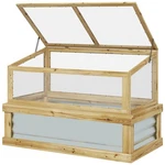 Metal Raised Garden Flower Bed Kit With Mini Greenhouse Wood Cold Frame Planter. Fixed Price $119.99.