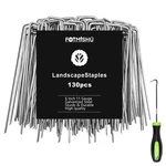 Fotmishu Landscape Staples 6 Inch 130PCS Garden Stakes, Galvanized Lawn Pins .... Fixed Price $19.76.