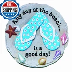 Spoontiques - Garden Dcor Beach Sandals Stepping Stone Decorative For. Fixed Price $36.36.